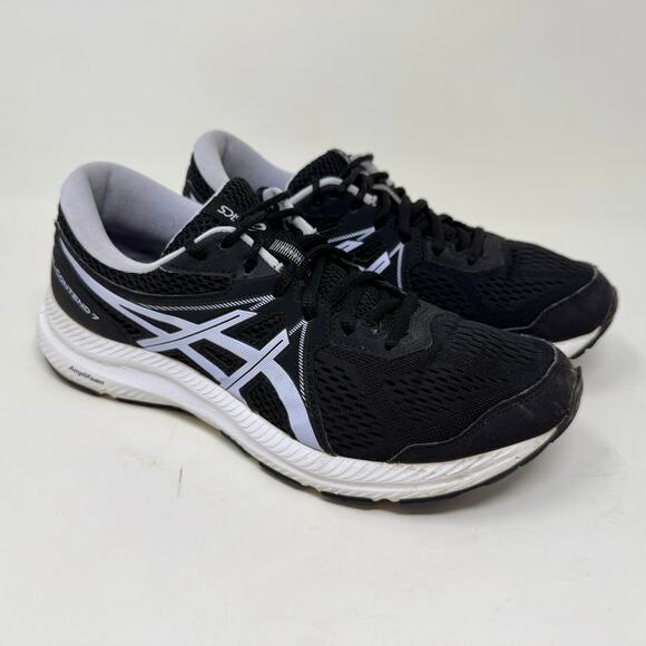 ASICS Gel Contend-7 Run Shoes Womens Sz 10 Black White Lightweight I.7.1 Durable - Picture 3 of 16